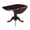 International Concepts Round 42 in Round Dual Drop Leaf Pedestal Table, Rich Mocha, 42 W, 42 L, 29.5 in H, Wood T15-42DP - alternate 7